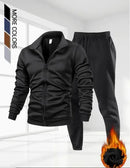 2 Pcs Men's Fleece Zipper Track Suit
