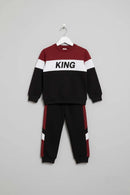 2 Pcs Boys and Girl's Polyester Fleece Printed Tracksuit