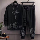 Men’s Premium 2PCS Track Suit – Mountain Print | Gym & Casual Wear